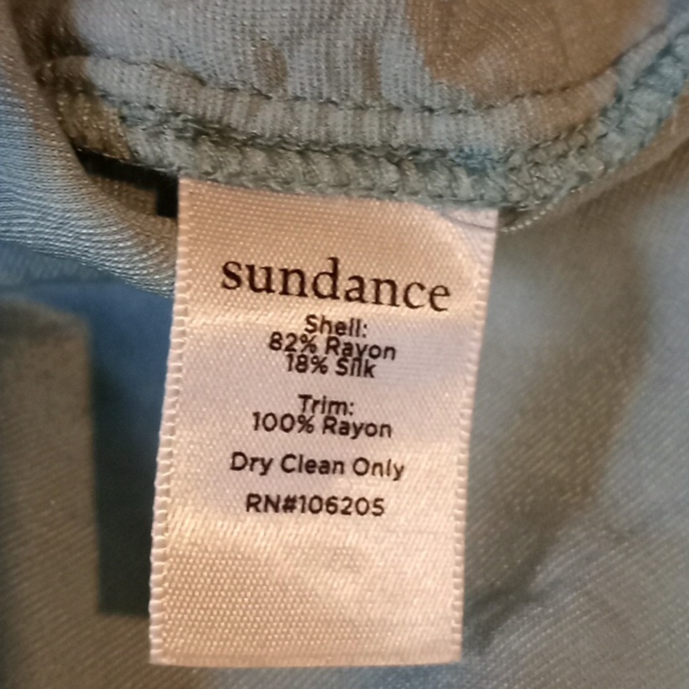Sundance Top Snap Button Down Western Yoke Crushed Aquamarine Velvet Size Medium - Picture 10 of 11